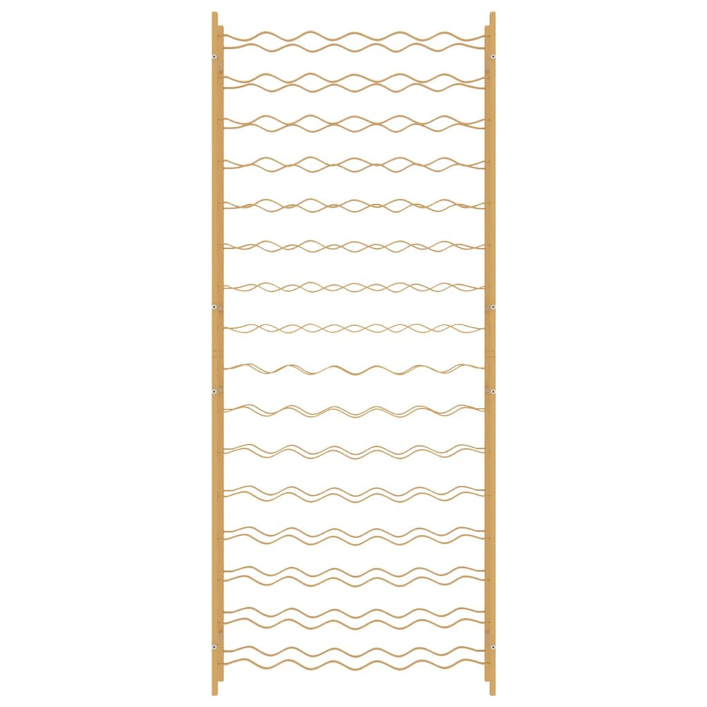 Wijnrek voor 96 flessen metaal goudkleurig MeubelReus