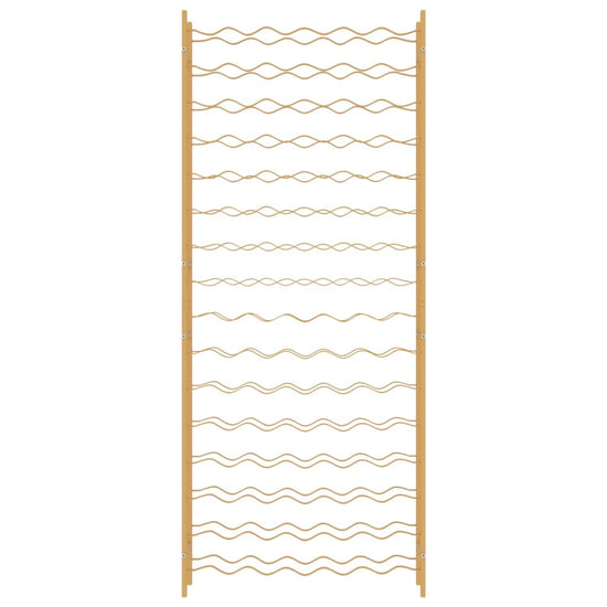 Wijnrek voor 96 flessen metaal goudkleurig MeubelReus