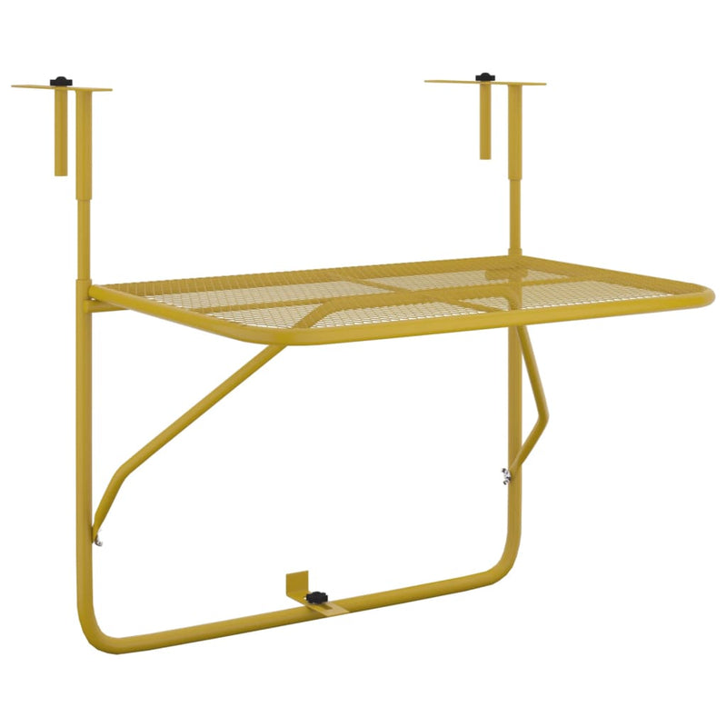 Balkontafel 60x40 cm staal goudkleurig MeubelReus