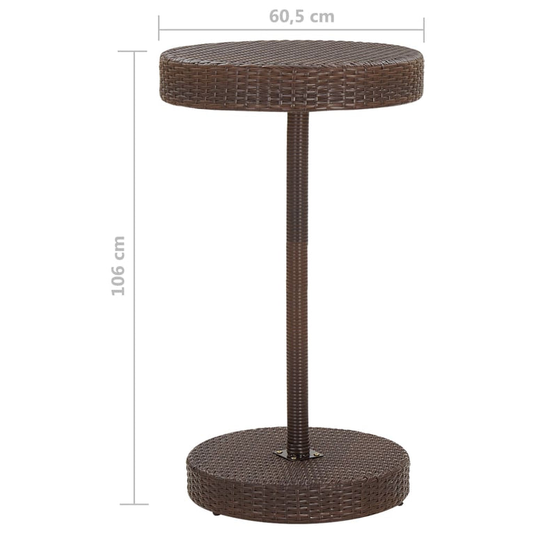 3-delige Tuinbarset met kussens poly rattan bruin MeubelReus
