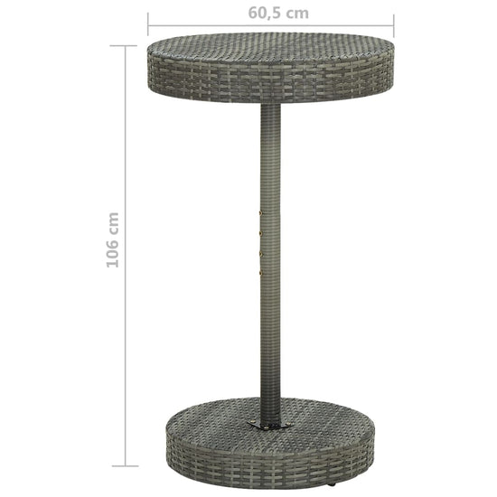 3-delige Tuinbarset met kussens poly rattan grijs MeubelReus