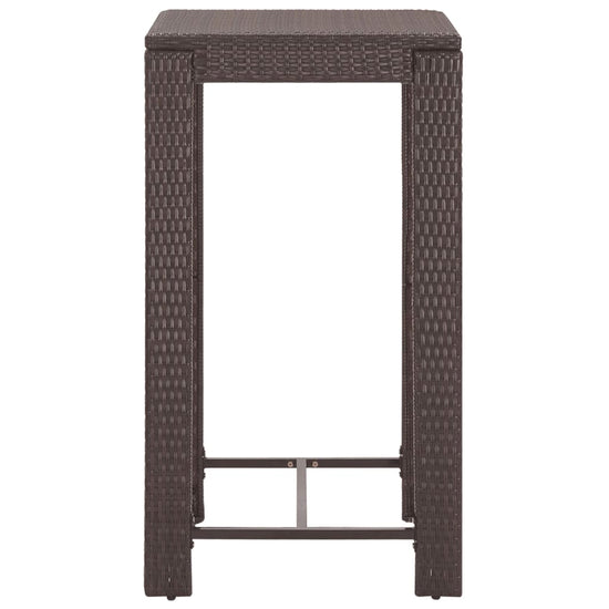 3-delige Tuinbarset met kussens poly rattan bruin MeubelReus
