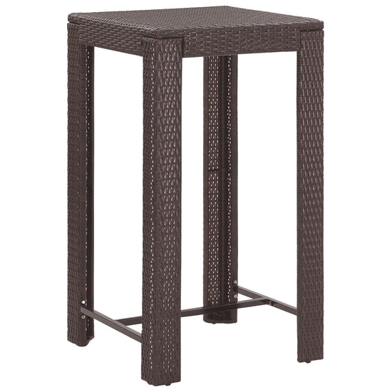 3-delige Tuinbarset met kussens poly rattan bruin MeubelReus