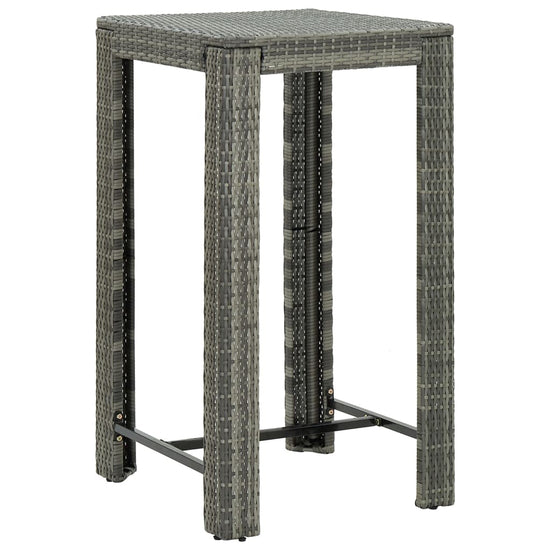 3-delige Tuinbarset met kussens poly rattan grijs MeubelReus