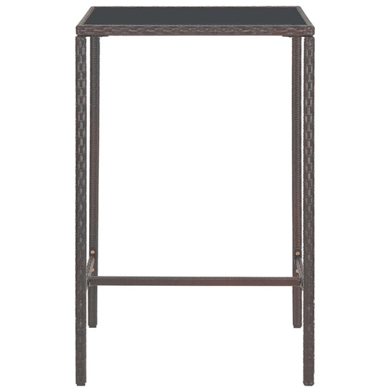 3-delige Tuinbarset met kussens poly rattan bruin MeubelReus