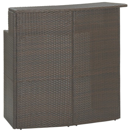 3-delige Tuinbarset met kussens poly rattan bruin MeubelReus