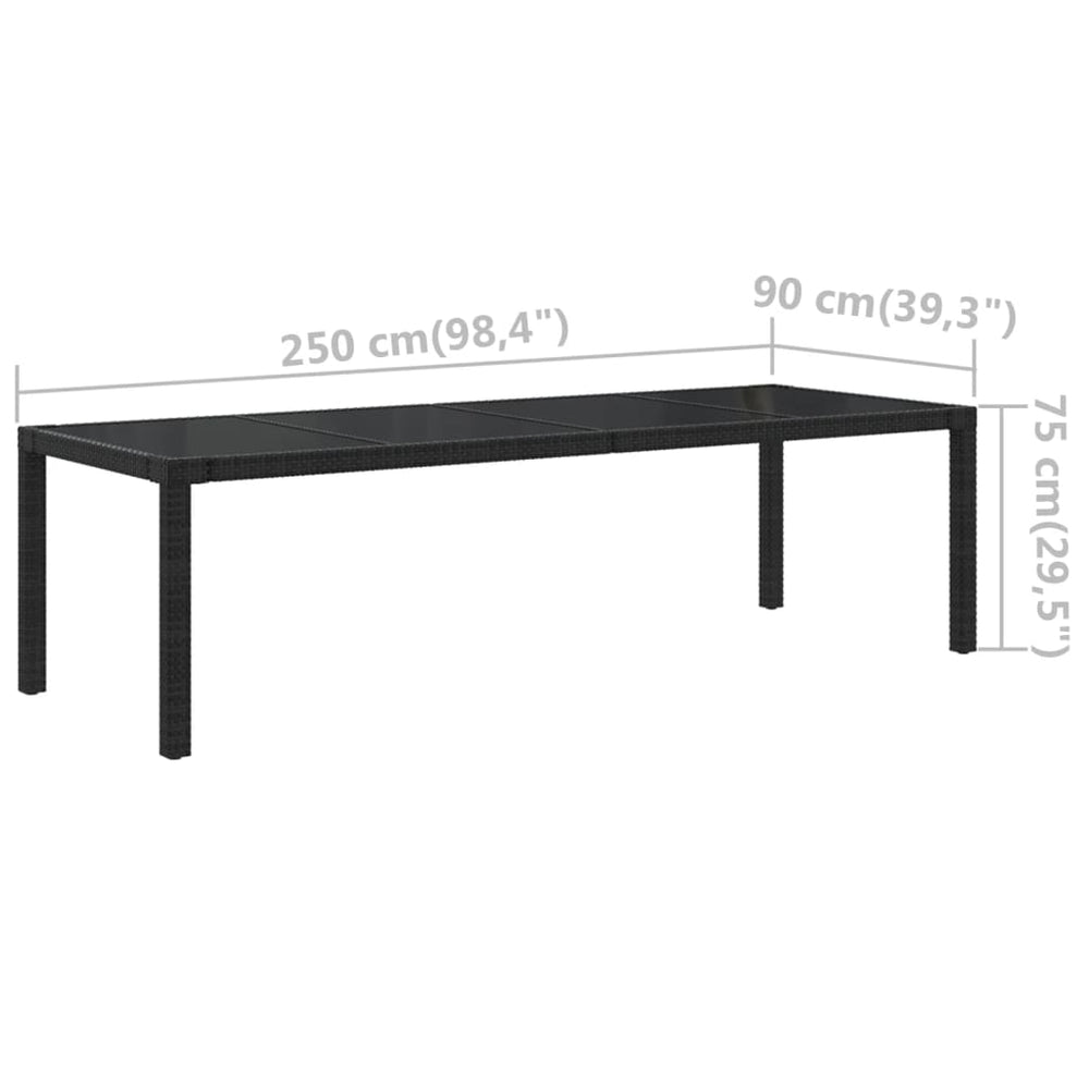 9-delige Tuinset met kussens poly rattan zwart MeubelReus