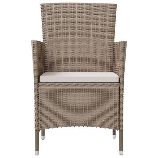 3-delige Tuinset met kussens poly rattan beige MeubelReus