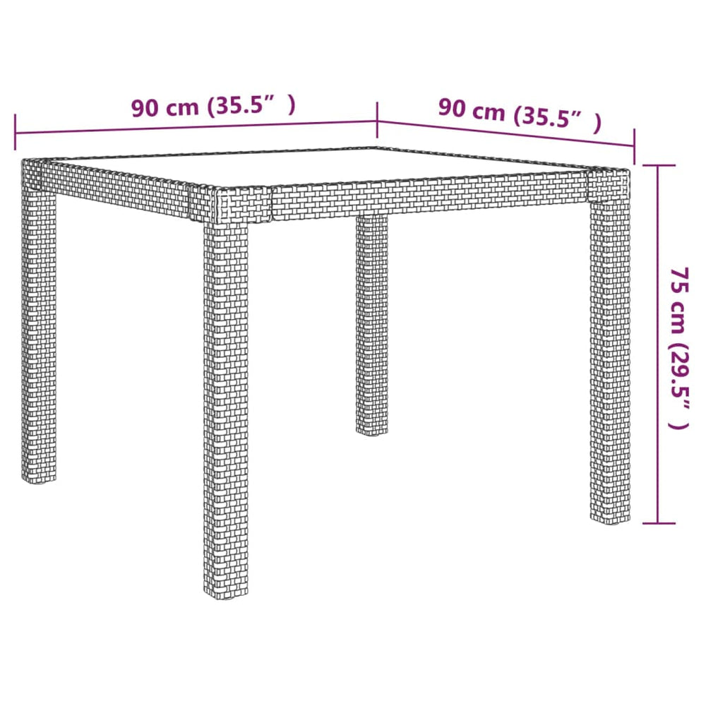 3-delige Tuinset met kussens poly rattan beige MeubelReus