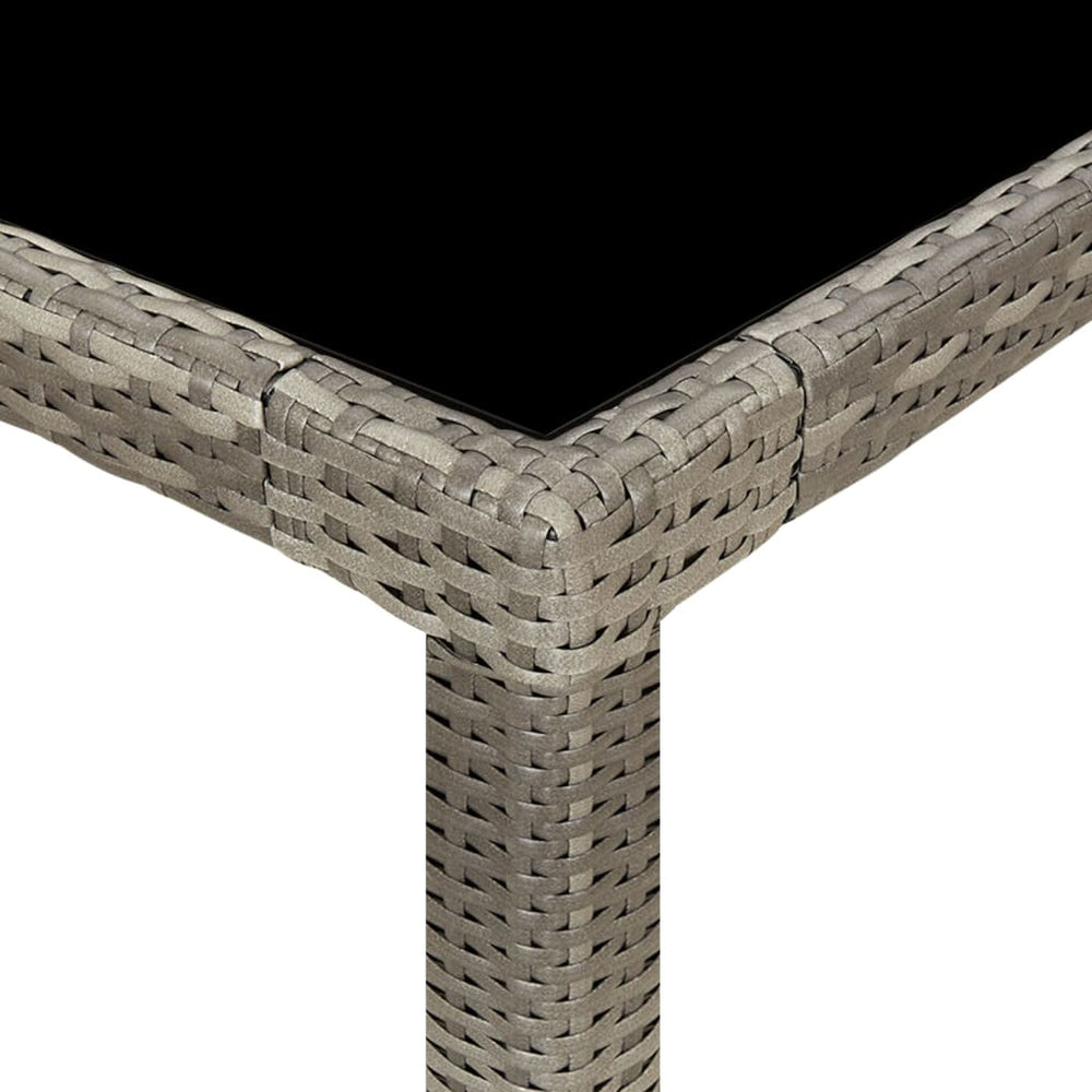 9-delige Tuinset met kussens poly rattan grijs MeubelReus