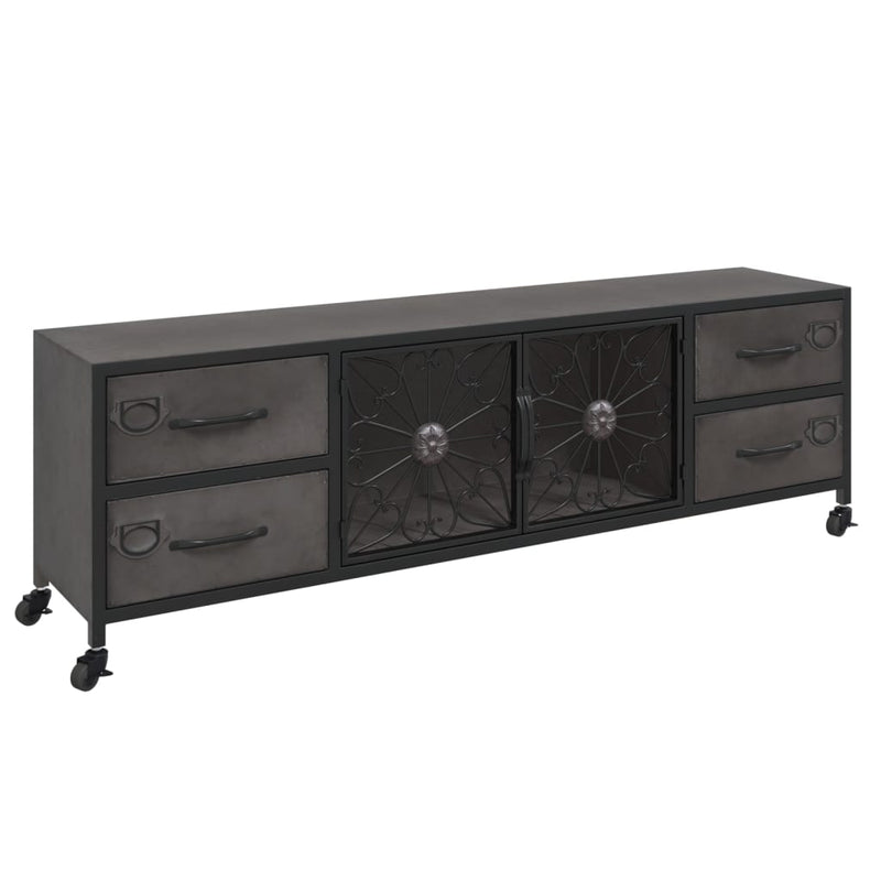 Tv-meubel 110x30x40 cm ijzer zilverkleurig MeubelReus