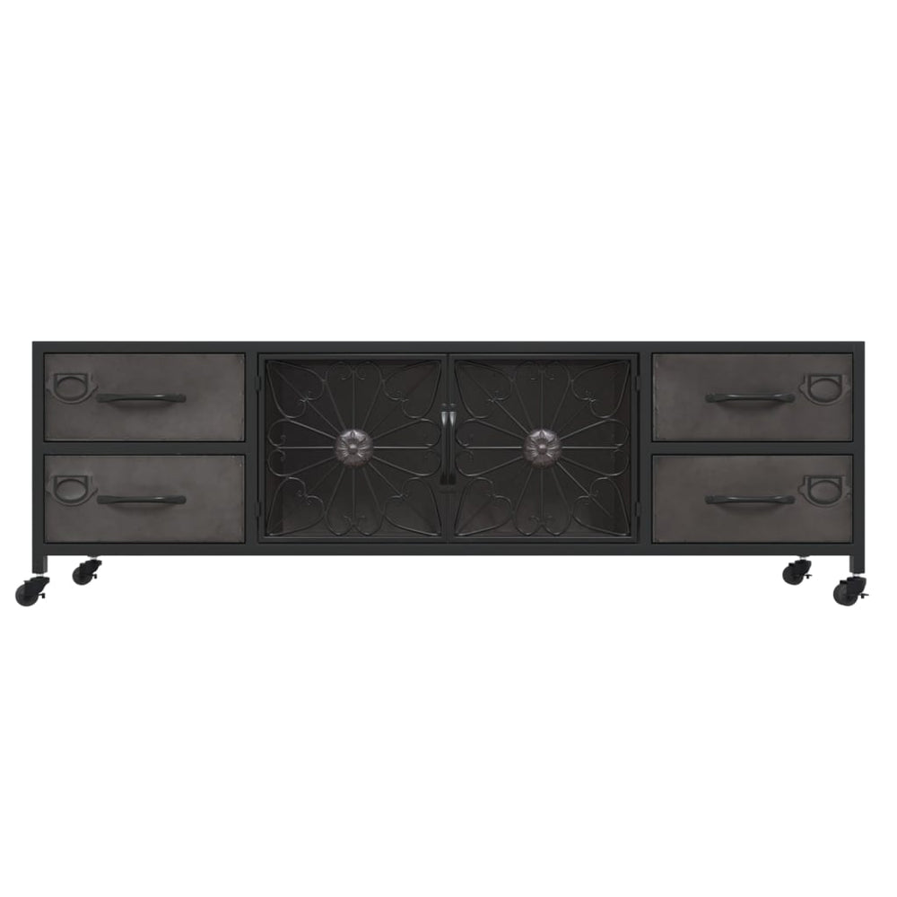 Tv-meubel 110x30x40 cm ijzer zilverkleurig MeubelReus