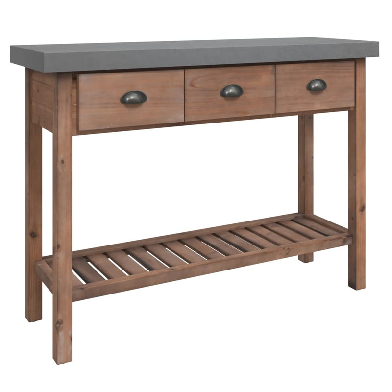 Wandtafel 110x35x80 cm massief vurenhout MeubelReus
