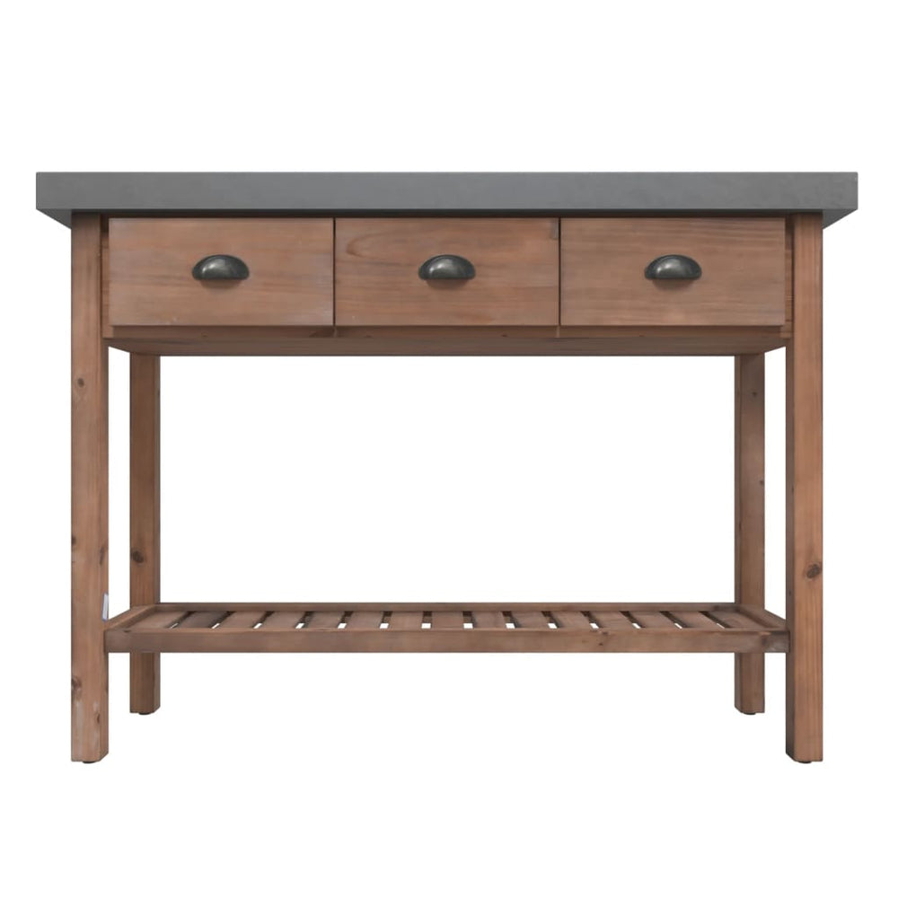 Wandtafel 110x35x80 cm massief vurenhout MeubelReus