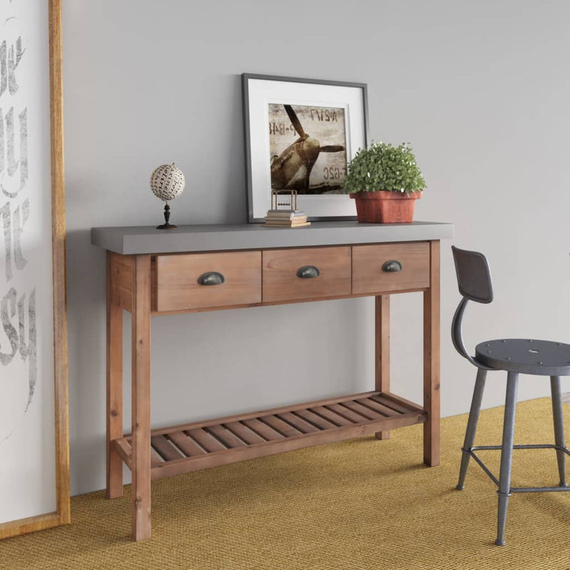 Wandtafel 110x35x80 cm massief vurenhout MeubelReus