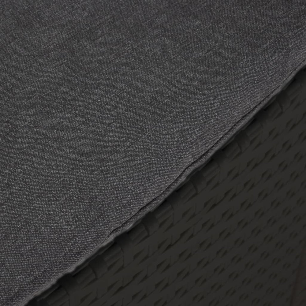 Tuinstoelen 2 st met kussens polypropeen rattan grafietkleurig MeubelReus