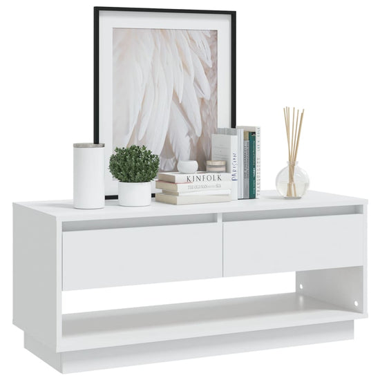 Tv-meubel 102x41x44 cm bewerkt hout wit MeubelReus