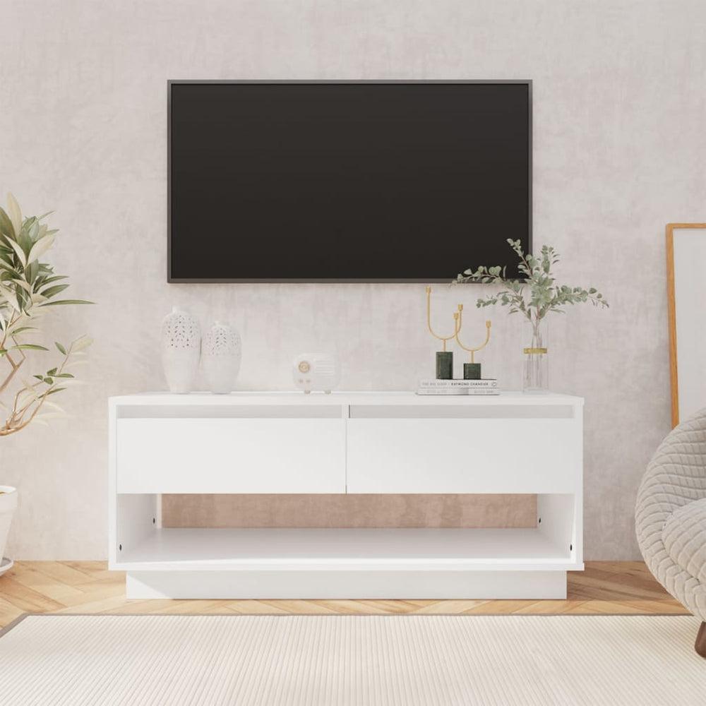 Tv-meubel 102x41x44 cm bewerkt hout wit MeubelReus