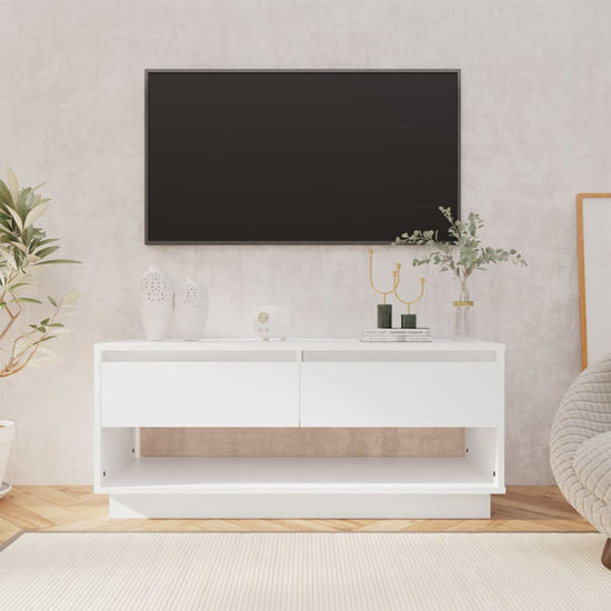 Tv-meubel 102x41x44 cm bewerkt hout wit MeubelReus