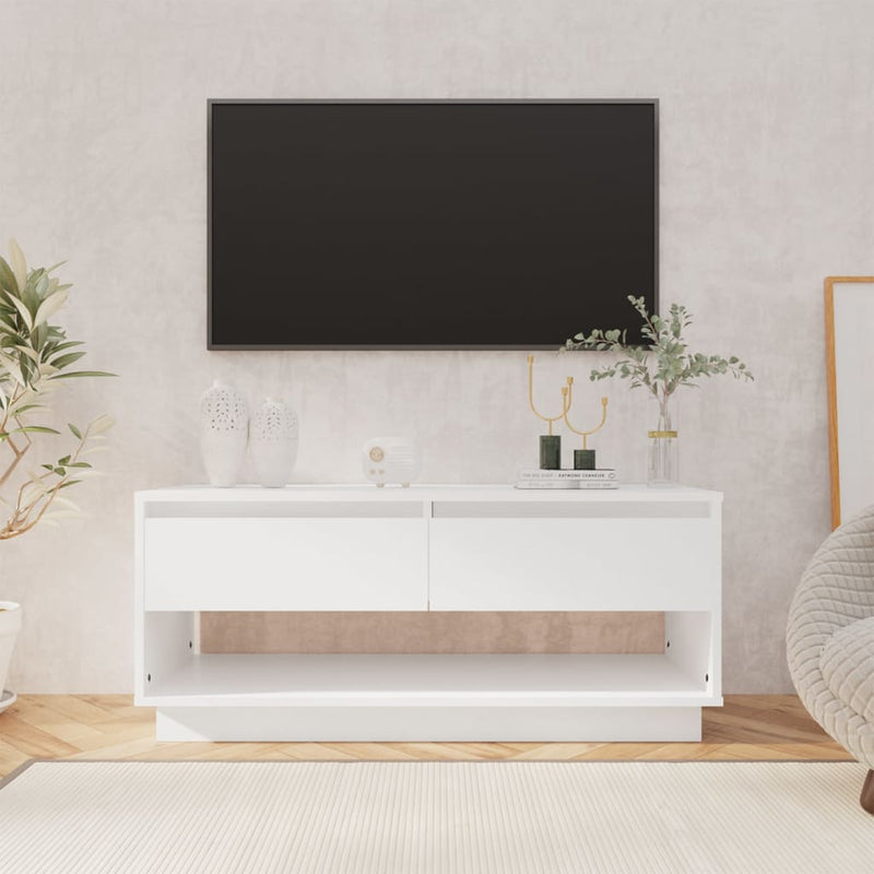 Tv-meubel 102x41x44 cm bewerkt hout wit MeubelReus