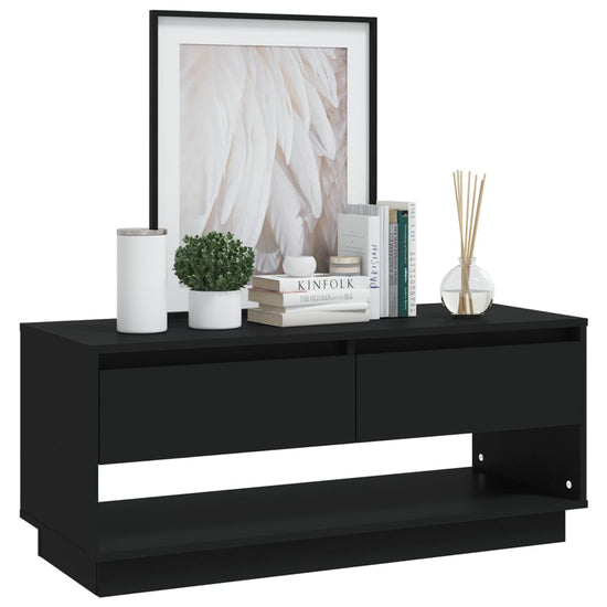 Tv-meubel 102x41x44 cm spaanplaat zwart MeubelReus