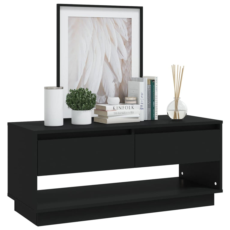 Tv-meubel 102x41x44 cm spaanplaat zwart MeubelReus