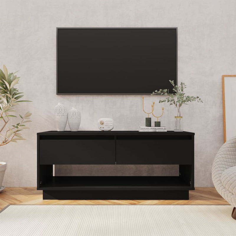 Tv-meubel 102x41x44 cm spaanplaat zwart MeubelReus