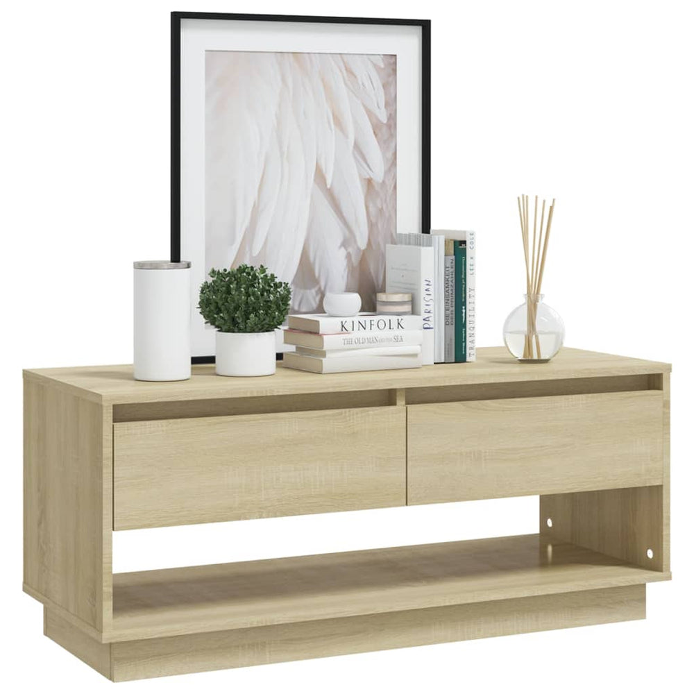 Tv-meubel 102x41x44 cm spaanplaat sonoma eikenkleurig MeubelReus