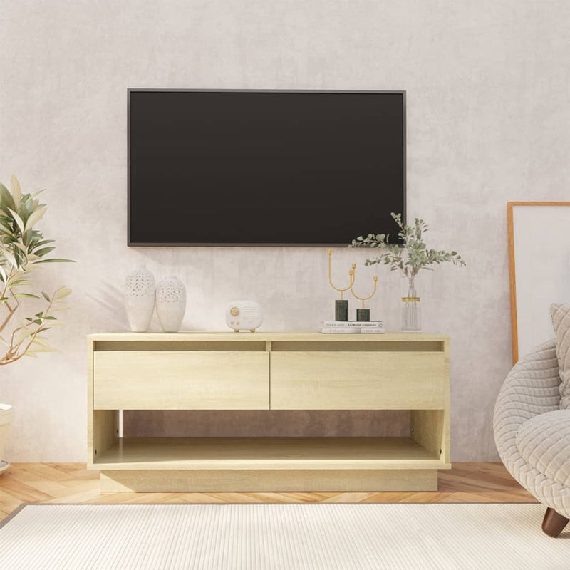 Tv-meubel 102x41x44 cm spaanplaat sonoma eikenkleurig MeubelReus