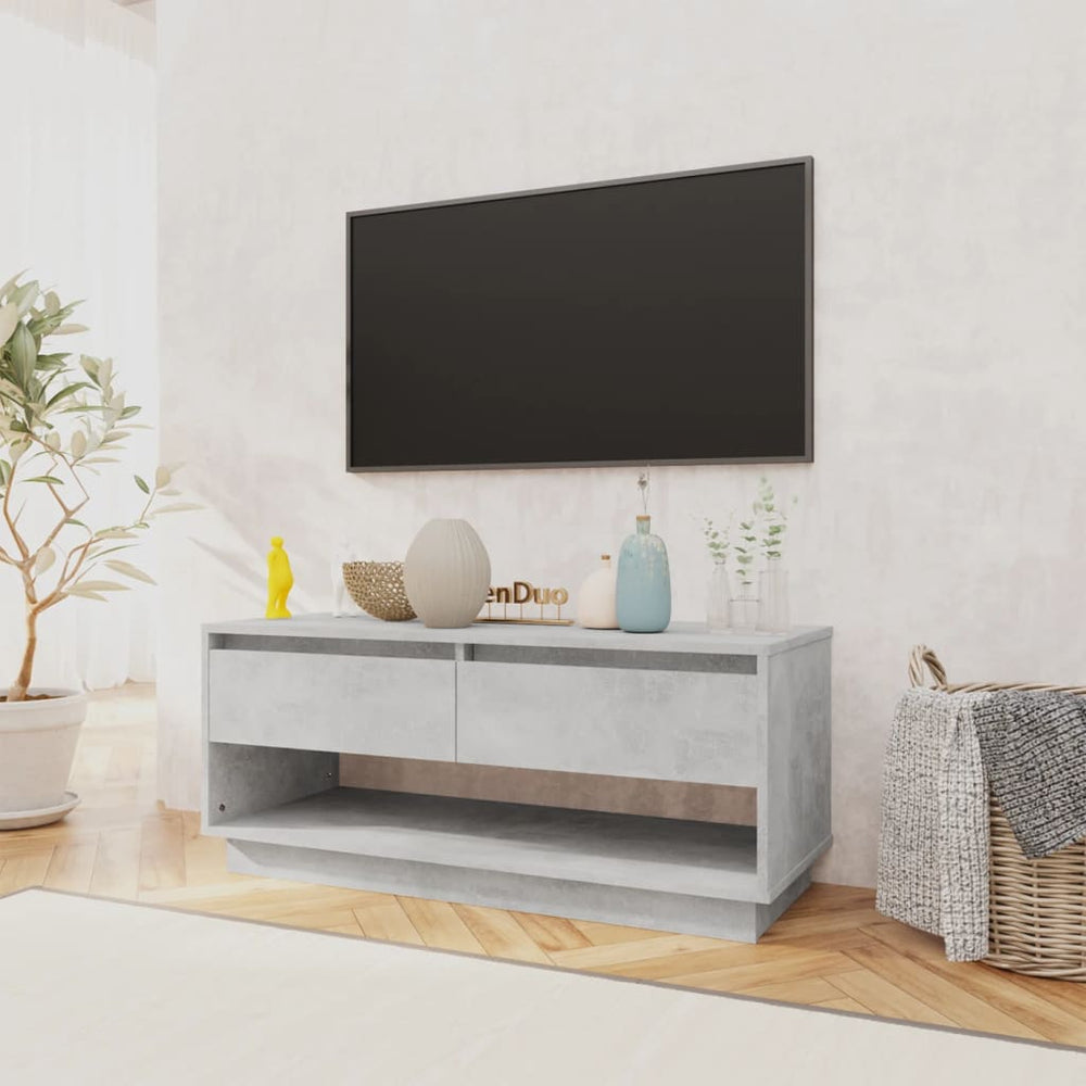 Tv-meubel 102x41x44 cm spaanplaat betongrijs MeubelReus
