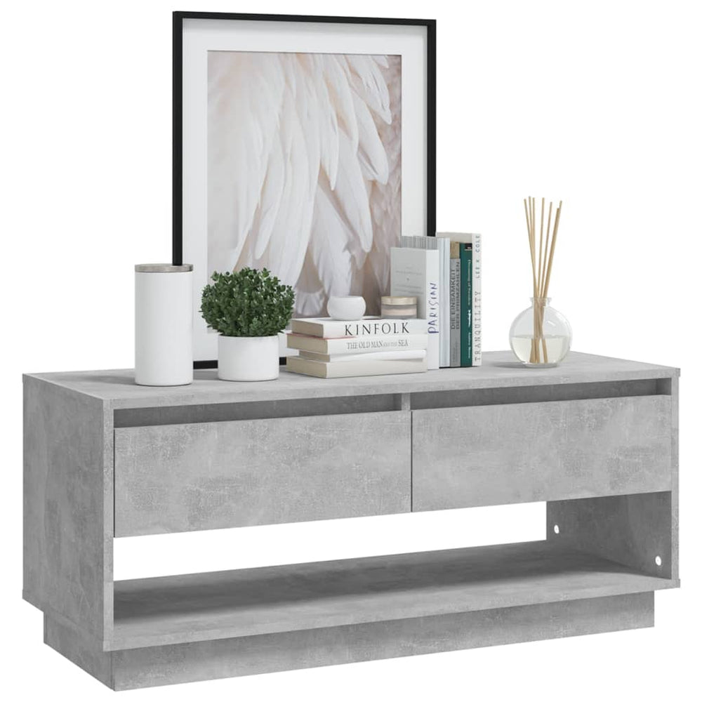 Tv-meubel 102x41x44 cm spaanplaat betongrijs MeubelReus