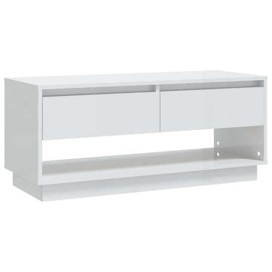 Tv-meubel 102x41x44 cm spaanplaat hoogglans wit MeubelReus