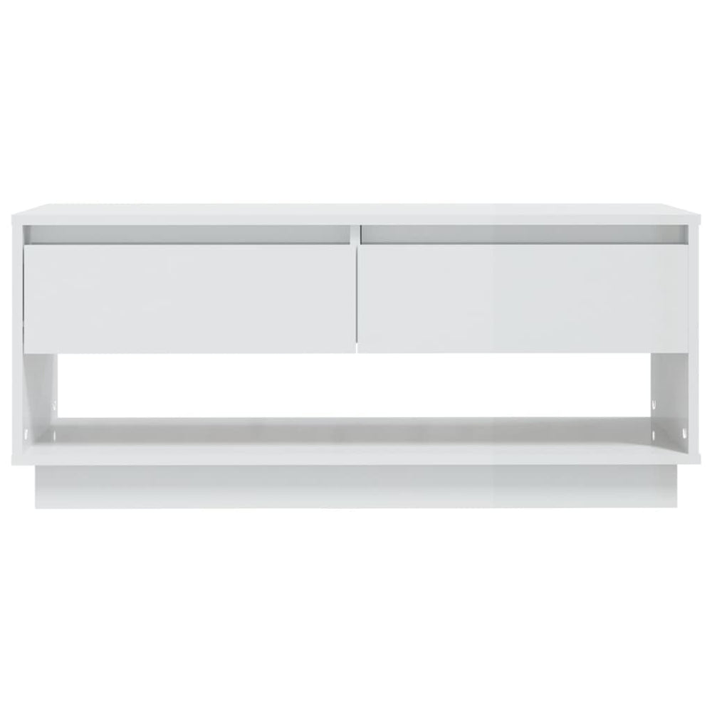 Tv-meubel 102x41x44 cm spaanplaat hoogglans wit MeubelReus