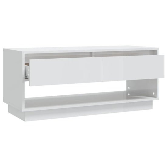 Tv-meubel 102x41x44 cm spaanplaat hoogglans wit MeubelReus