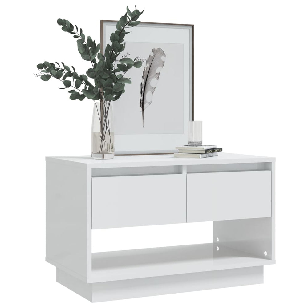 Tv-meubel 70x41x44 cm spaanplaat hoogglans wit MeubelReus