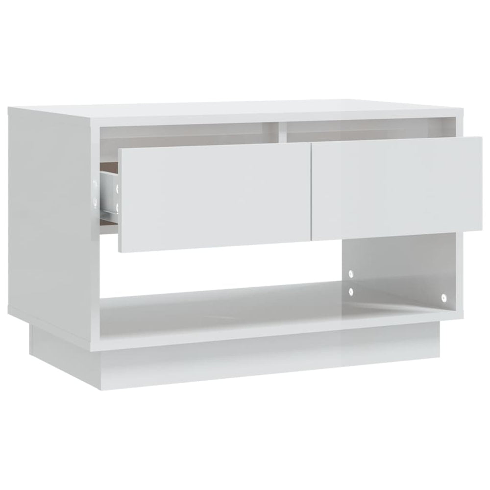 Tv-meubel 70x41x44 cm spaanplaat hoogglans wit MeubelReus