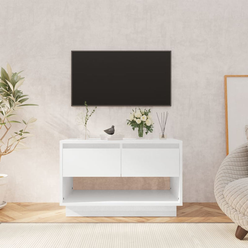 Tv-meubel 70x41x44 cm spaanplaat hoogglans wit MeubelReus
