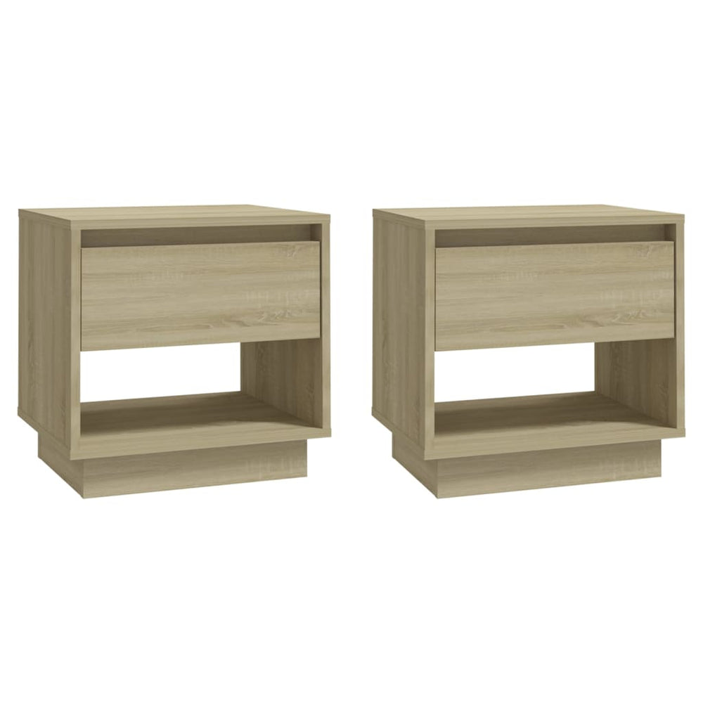 Nachtkastjes 2 st 45x34x44 cm spaanplaat sonoma eikenkleurig MeubelReus
