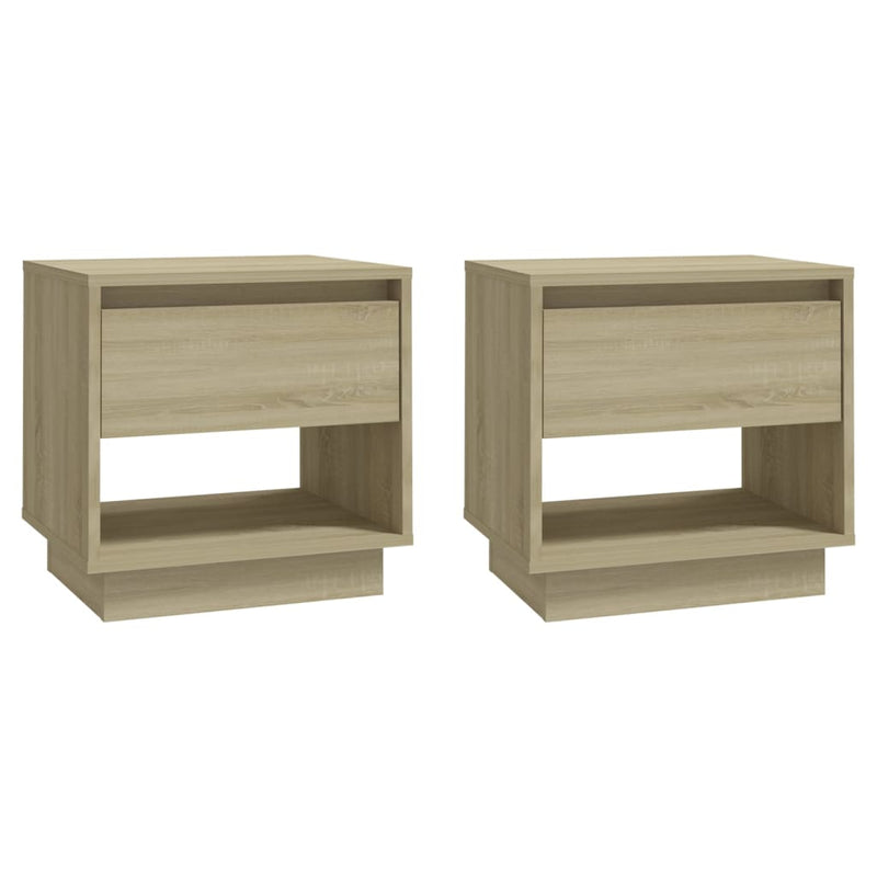 Nachtkastjes 2 st 45x34x44 cm spaanplaat sonoma eikenkleurig MeubelReus