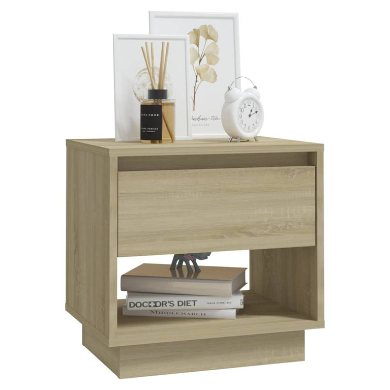 Nachtkastjes 2 st 45x34x44 cm spaanplaat sonoma eikenkleurig MeubelReus