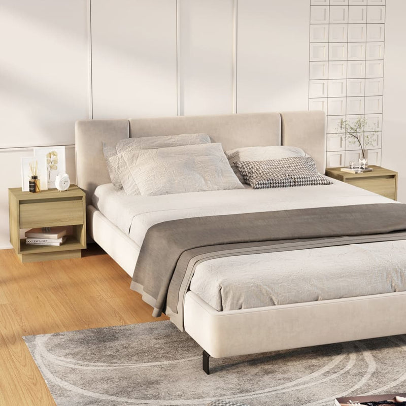 Nachtkastjes 2 st 45x34x44 cm spaanplaat sonoma eikenkleurig MeubelReus