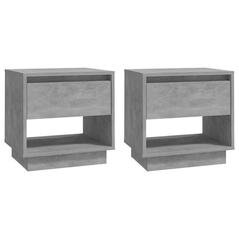 Nachtkastjes 2 st 45x34x44 cm spaanplaat betongrijs MeubelReus