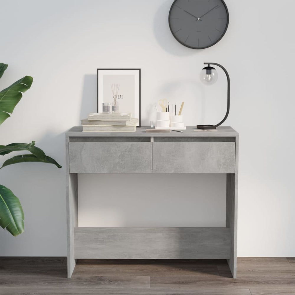 Wandtafel 89x41x76,5 cm staal betongrijs MeubelReus