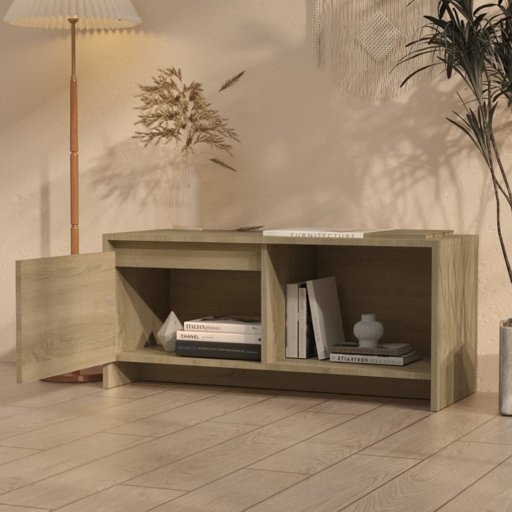 Tv-meubel 90x35x40 cm spaanplaat sonoma eikenkleurig MeubelReus