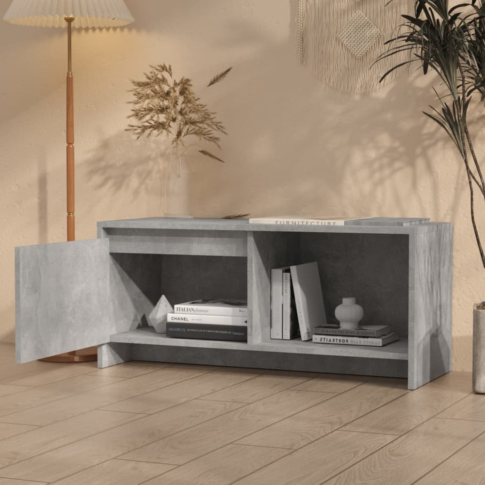Tv-meubel 90x35x40 cm spaanplaat betongrijs MeubelReus