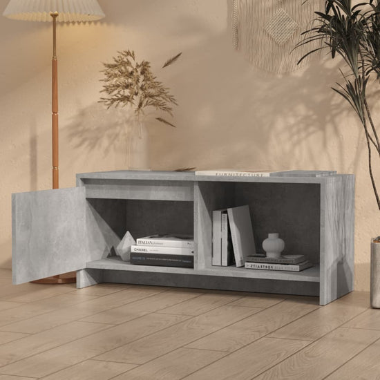 Tv-meubel 90x35x40 cm spaanplaat betongrijs MeubelReus