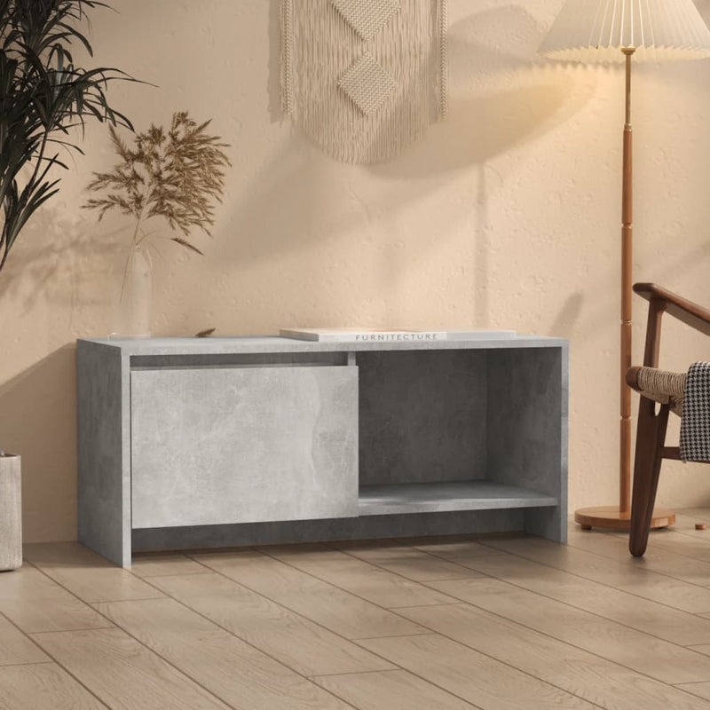 Tv-meubel 90x35x40 cm spaanplaat betongrijs MeubelReus