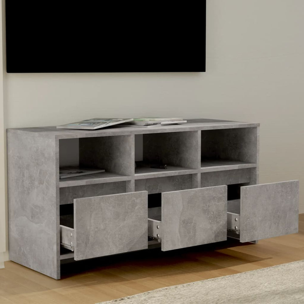 Tv-meubel 102x37,5x52,5 cm spaanplaat betongrijs MeubelReus