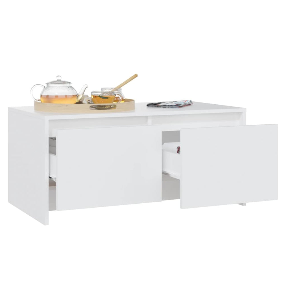 Salontafel 90x50x41,5 cm bewerkt hout wit MeubelReus
