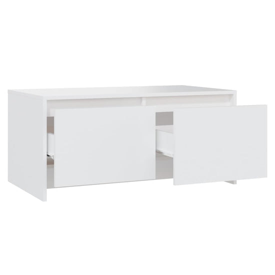 Salontafel 90x50x41,5 cm bewerkt hout wit MeubelReus